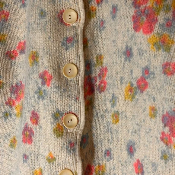 Vintage flowered sweater - Picture 2 of 4